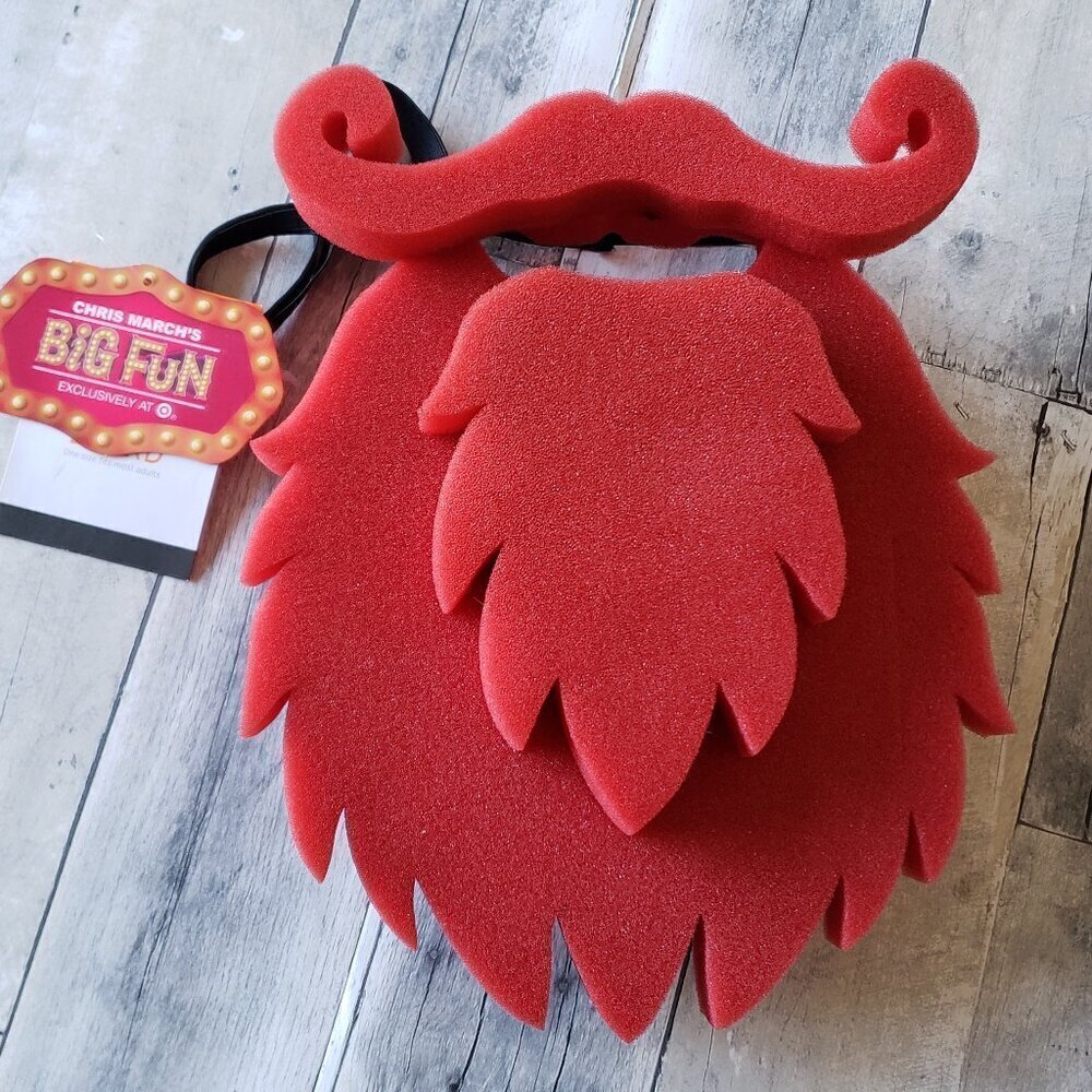 Red Foam Beard and Mustache